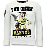 Local Fanatic Rhinestones sweater the chief wanted trui