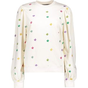 Geisha 42090-21 721 sweater with embroided flowers light sand multi colour