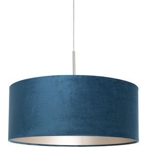 Steinhauer Moderne hanglamp met blauwe kap sparkled light blauw