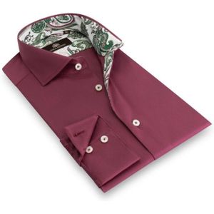 Circle of Gentlemen Merlin effen overhemd met contrasten in stretch kwaliteit