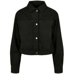 Urban Classics Dames denim cropped boxy jas