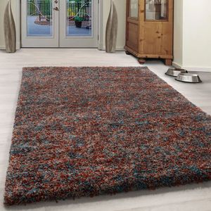 Muratap Rainbow soft shaggy hoogpolig vloerkleed terra- 200x290 cm