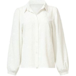 Smashed Lemon Damesblouse met hartjesmotief lange pofmouwen |