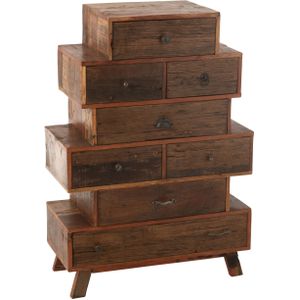 J-Line kast vinto gerecycleerd hout 76x35x109cm