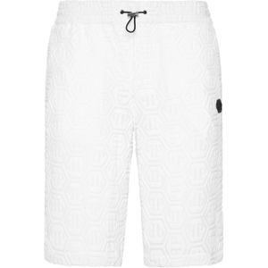 Philipp Plein - Korte Broeken - Wit - Cool Kid Fit Jacquard