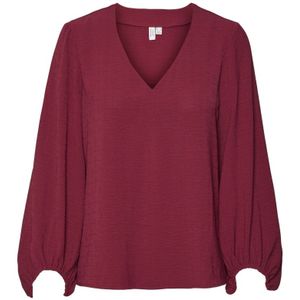 Vero Moda vmolivia l/s v-neck top wvn btq ga 10315119 red plum