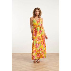 Smashed Lemon Maxi Jurk - Felgekleurde Bloemenprint