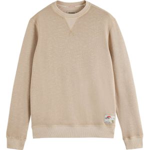 Scotch & Soda Garment-dyed structured sweatshirt pebble
