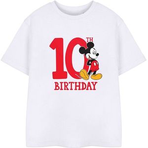 Disney Kinderen/kinderen mickey mouse 10e verjaardag t-shirt