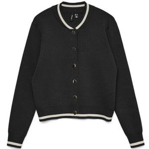 Vero Moda - Vmevelijn Ls Bomber Knit Cardigan - Zwart - Dames
