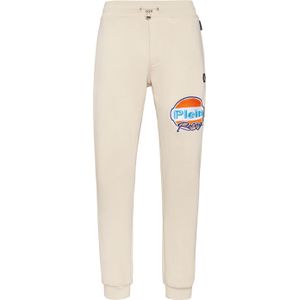 Philipp Plein - Sweatpants Racing - Beige - Joggingbroek - Katoenfleece
