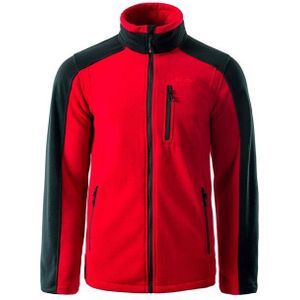 Hi-Tec - Monroe Contrast Fleece Jas - Zwart - 100% Polyester - Lange Mouwen