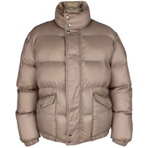 Alexander McQueen - Gewatteerd Jack - Beige - Leren Jassen