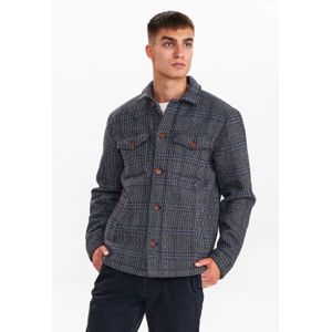 Anerkjendt Akbastian check jacket dark grey mel 900823