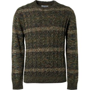 No Excess Pullover crewneck cable jacquard de caramel