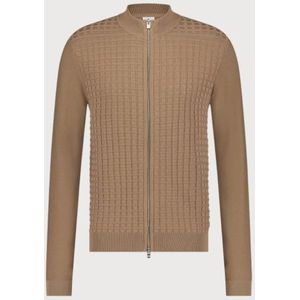 Blue Industry - Structuur Gebreid Rits Vest - Uni Kleur