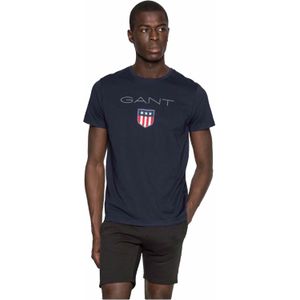 Gant - Big Shield - T-shirt - Blauw - Heren