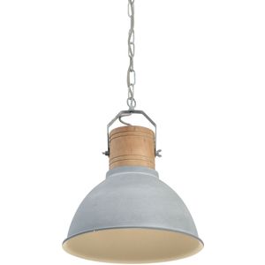 Mexlite Landelijk hanglamp met houten klos emile grijs