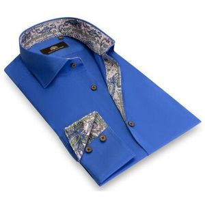 Circle of Gentlemen Jules effen overhemd met contrasten stretch kwaliteit