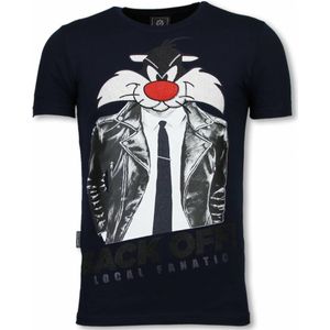 Local Fanatic Pussy cat rhinestone t-shirt