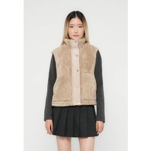 Only Onlbari life teddy waistcoat bf otw zand