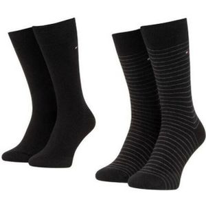 Tommy Hilfiger Effen gestreepte sokken heren (set van 2)