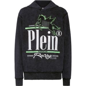 Philipp Plein - Hooded Sweatshirt Racing - Zwart - Katoen