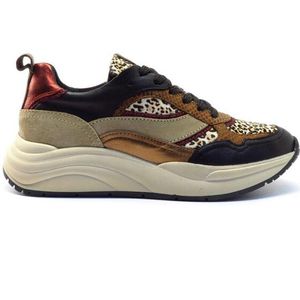 Sneakers - Charu - Kleur: Color-Blocking - Materiaal: Leer, Suède