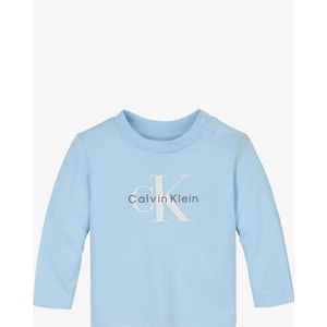 Calvin Klein - Shirt - Lichtblauw - Lange Mouw - Ronde Hals