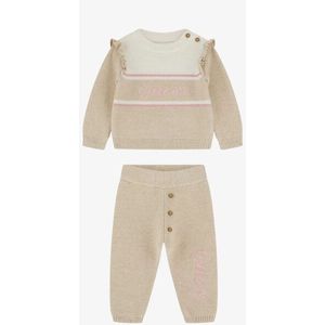 Guess - Meisjes Baby Set - Katoen - Tweedelig - Ronde Hals - Lange Mouwen
