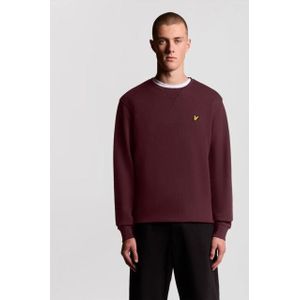 Lyle and Scott Ml424vog crew neck - burgundy heren sweater