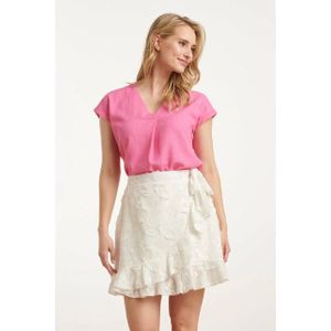 Smashed Lemon - 25148 - Linnen Top - Roze - V-hals