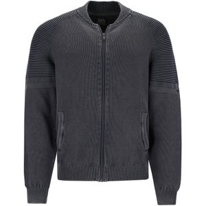 Hajo - Sweatjack - Heren - Casual Stijl - Ronde Hals - Geribde Boorden