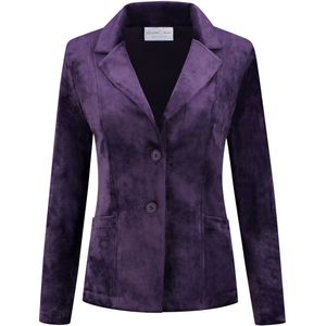 Helena Hart 7424uni blazer kort velours uni