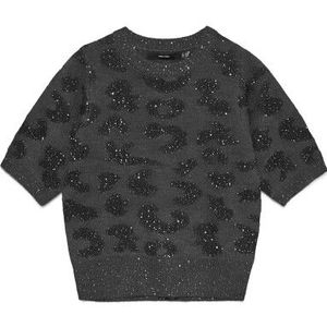 Vero Moda - Vmzuzu 2/4 O-neck Pullover - Dark Grey Melange - Dames