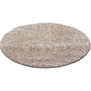 Muratap Basic rond shaggy vloerkleed hoogpolig- 160 cm rond