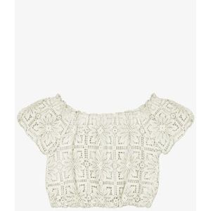 Mayoral - Top - Natural - Cropped - Kanten