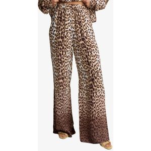 Alix The Label - Dames Broek - Crepe - Tijgerprint - Wide Leg