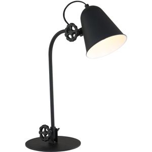 Anne Lighting Retro tafellamp - metaal retro e27 l: 19cm voor binnen woonkamer eetkamer zwart