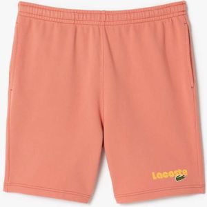 Lacoste - Washed Effect - Fleece Shorts - Rood