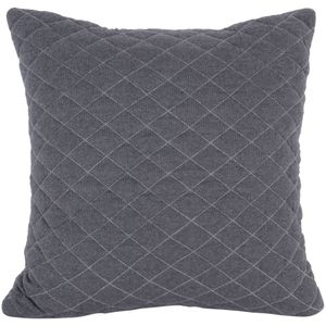 Present Time cushion diamonds quilted donker