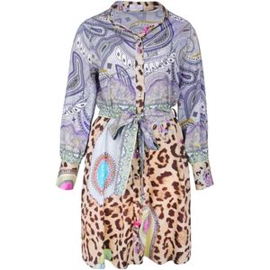 Mucho Gusto Dress louvain leopard and blue paisley
