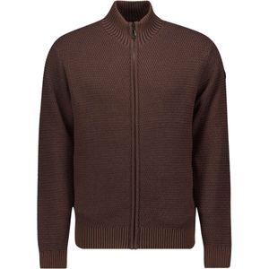 No Excess Pullover full zipper 2 coloured mel brown