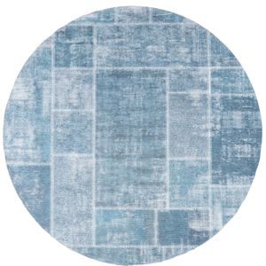Veer Carpets Karpet mijnen rond grijs/blauw ø120 cm