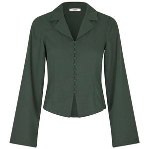 MbyM - Mallaria-M - Blouse - Donker Groen - Licht Getailleerd Model