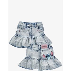 Monnalisa - Denim Rok - Ballonmodel - Meisjes - Bewerkt met Strasstenen