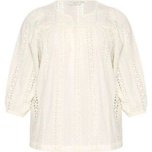 Kaffe - Kcrandi - Blouse - Dames - 3/4 Mouwen - Opstaande Kraag met Rushes
