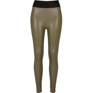 Urban Classics Dames legging hoog taille leer