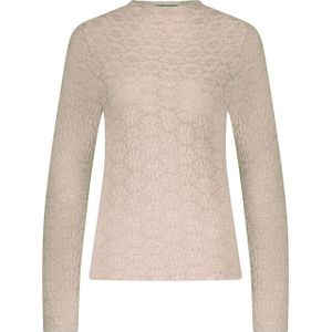 Tramontana - Top - Ecru - Stretchy Jersey - Luxe Ingeweven Bloemdessins