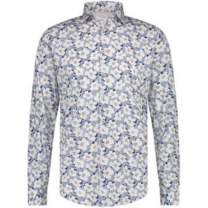 Blue Industry Print overhemd bloem